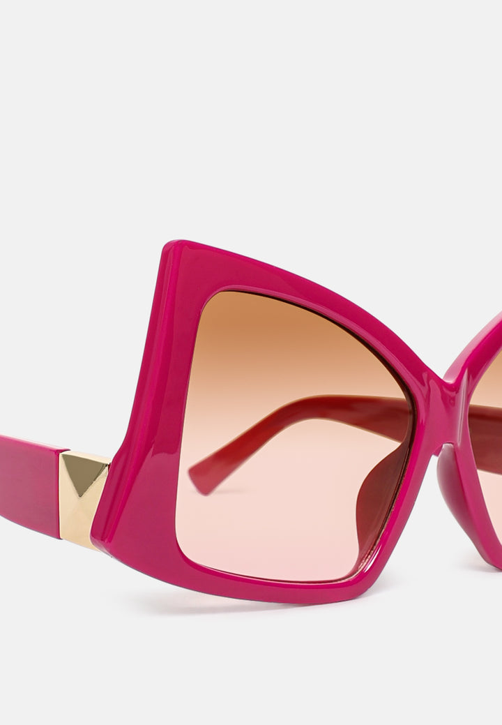 oversized funky butterfly sunglasses#color_pink-brown