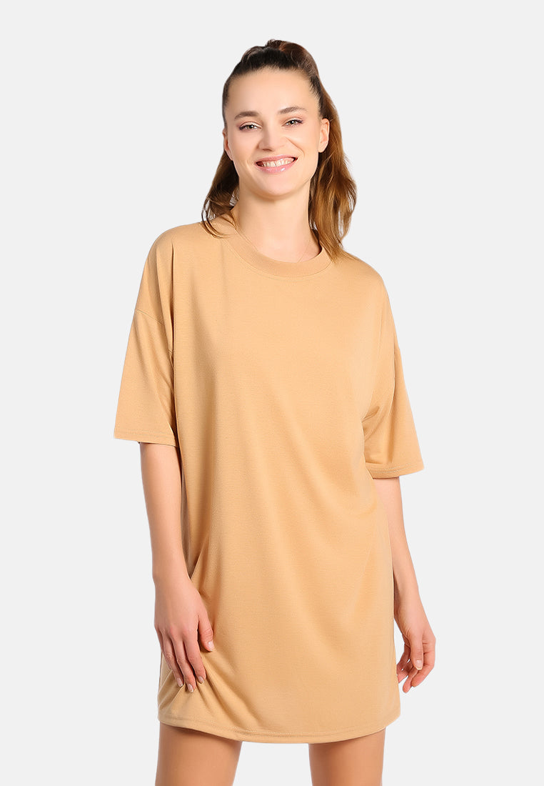 oversized graffiti tee top by ruw#color_nude