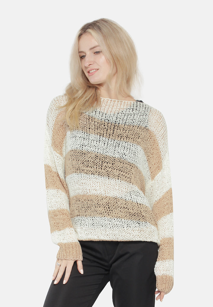 oversized knitted top#color_beige
