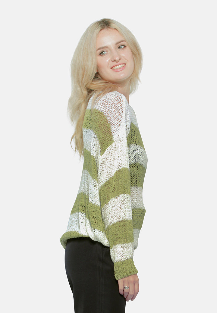 oversized knitted top#color_green