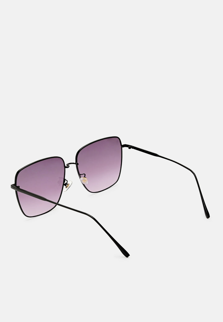 oversized square frame sunglasses#color_gradient black