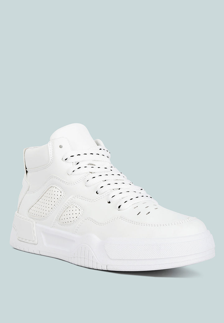 panelling detail ankle length sneakers#color_Blue-Whitepanelling detail ankle length sneakers#color_white