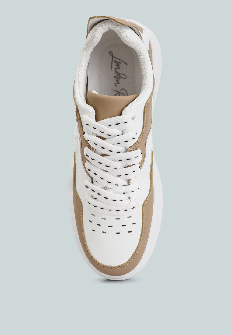 panelling detail flatform sneakers#color_sand-white