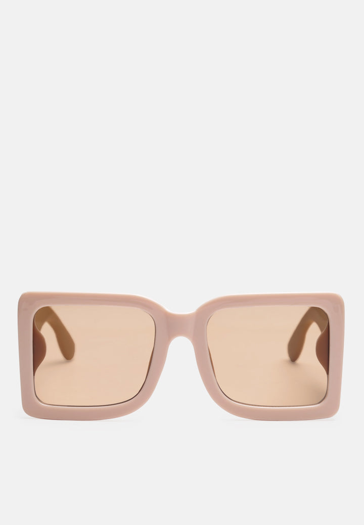 paparazzi square framed sunglasses#color_pink