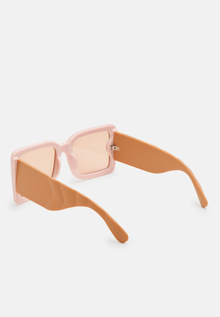 paparazzi square framed sunglasses#color_pink