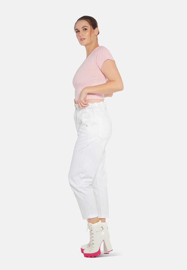 paper bag waist pants#color_off-white