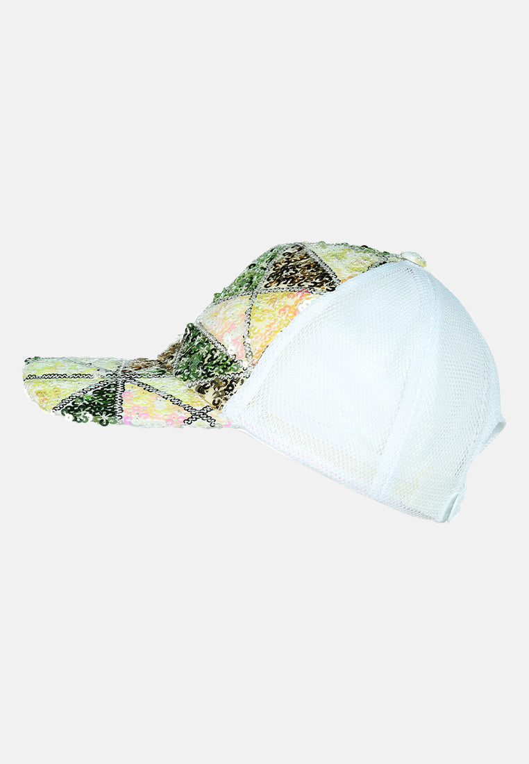 party all night sequin baseball cap#color_white