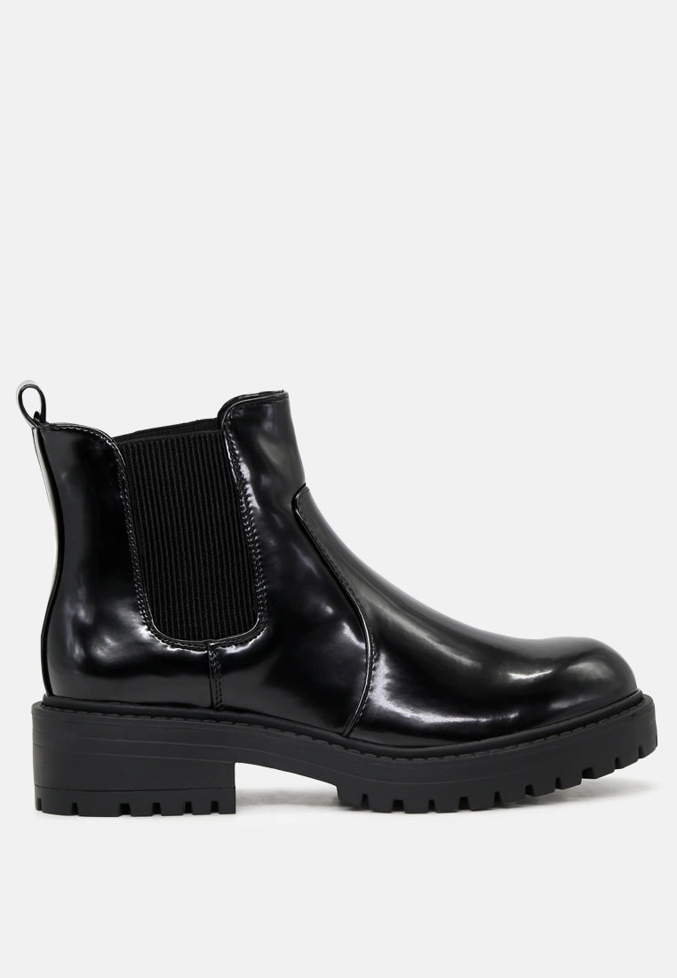 patent boots with chunky sole#color_black