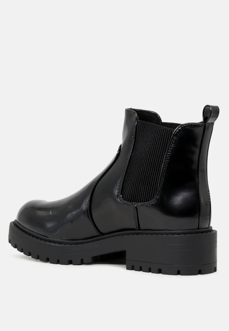 patent boots with chunky sole#color_black