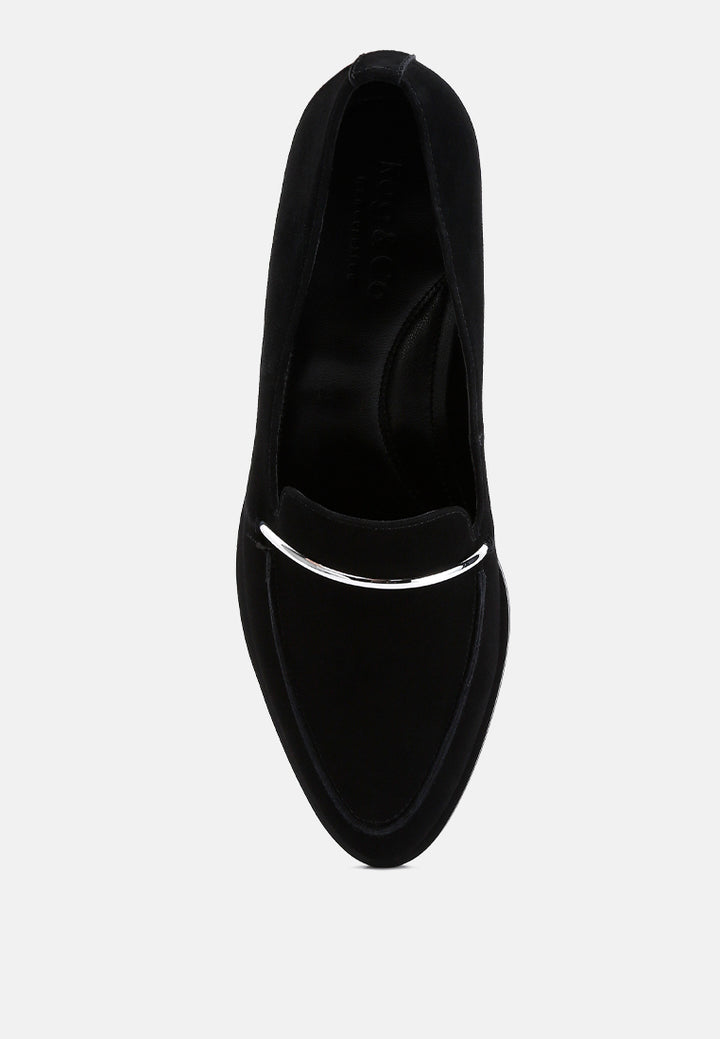 paulina suede slip-on loafers#color_black