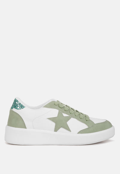 perry glitter detail star sneakers#color_green