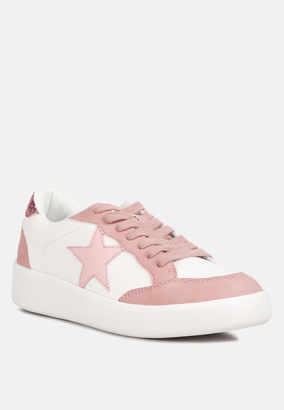 perry glitter detail star sneakers#color_pink