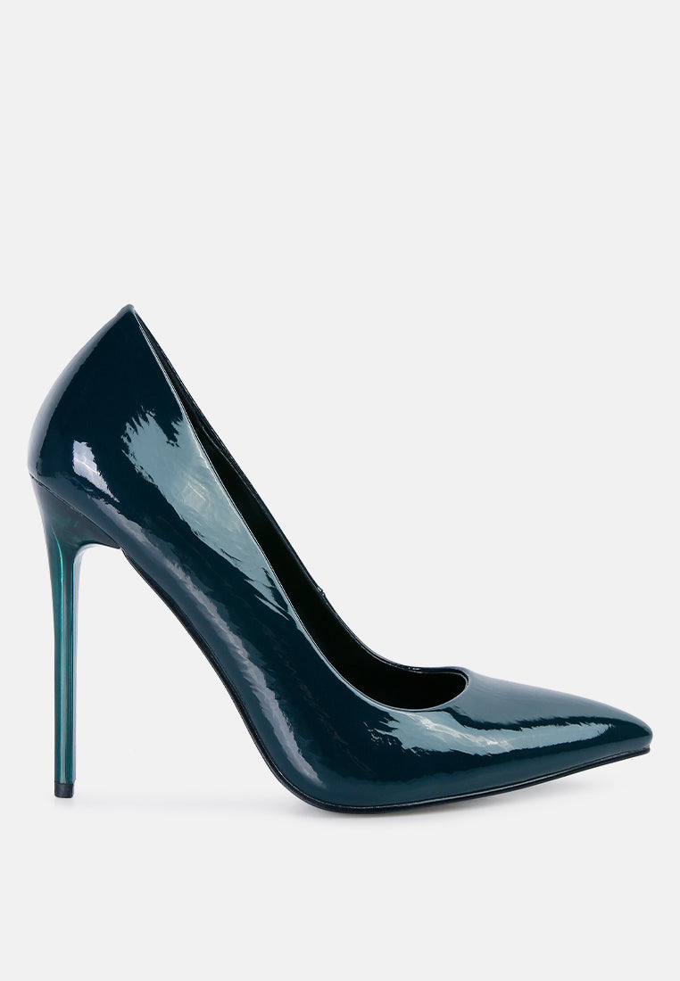 personated stiletto heel pumps#color_blue