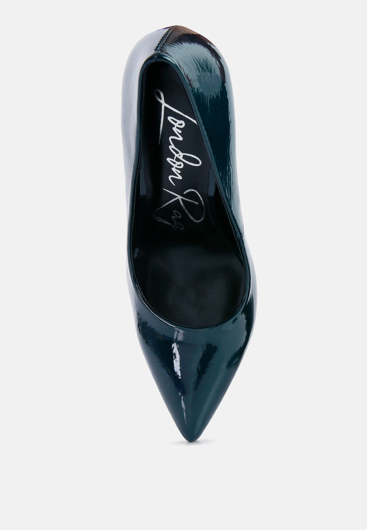 personated stiletto heel pumps#color_blue