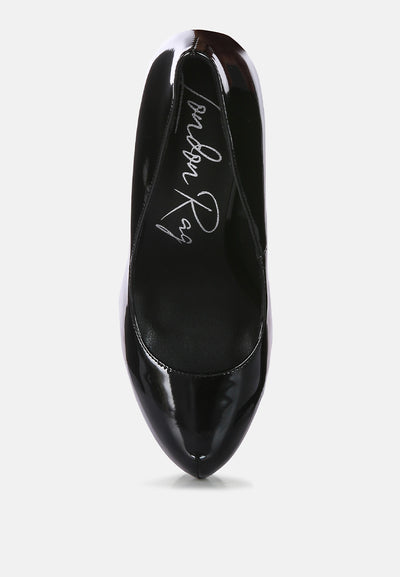 pismis patent pu high heeled stiletto sandal#color_black