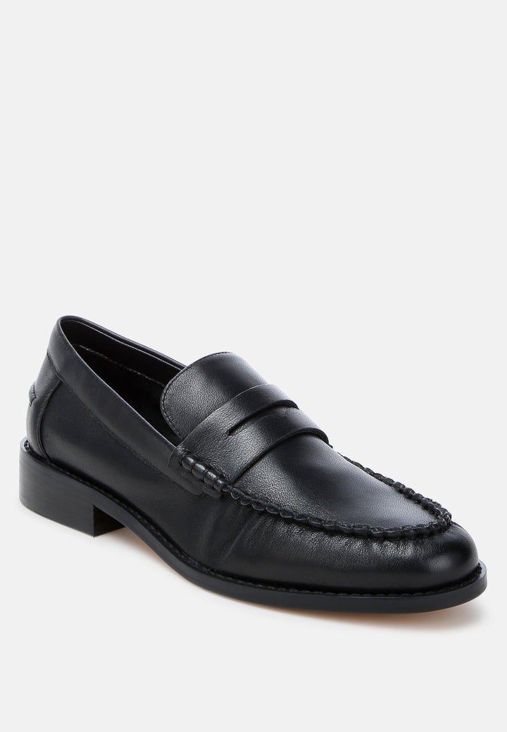 genuine leather loafers by ruw color_black