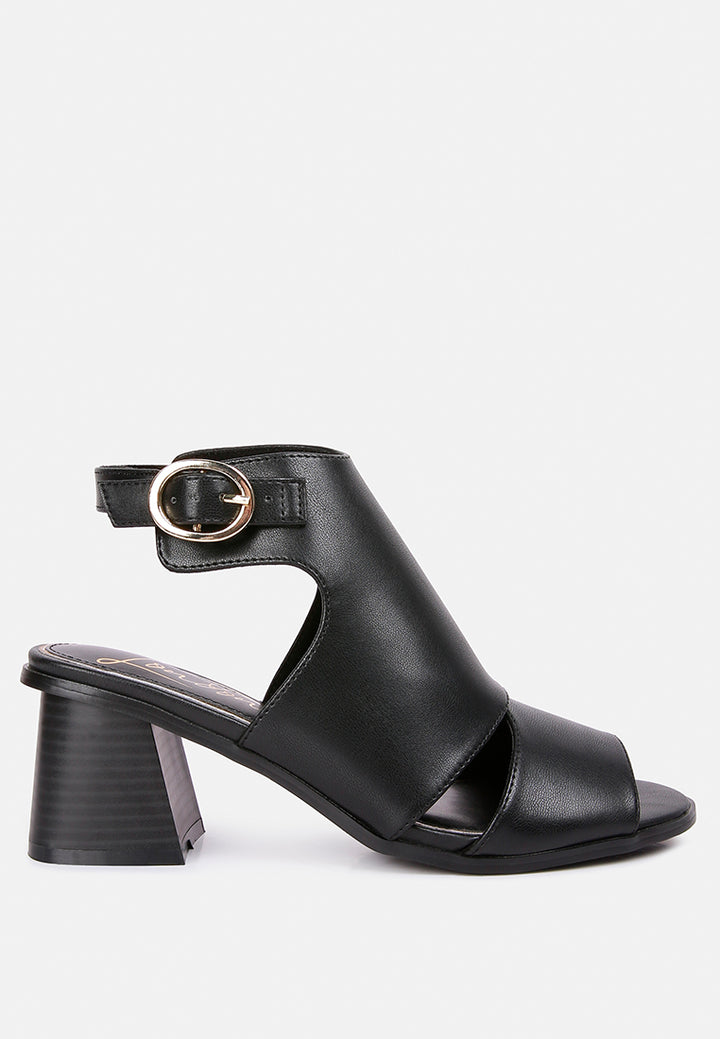 polessi pin buckle ankle mules#color_black