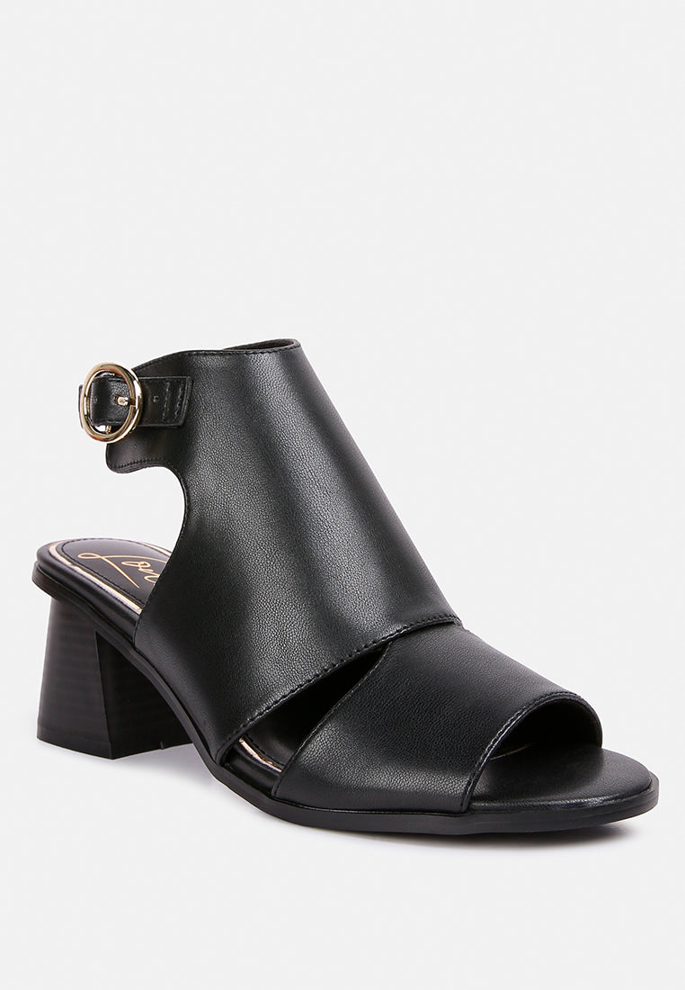 polessi pin buckle ankle mules#color_black