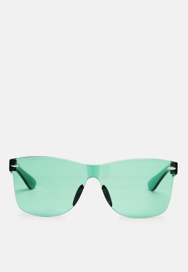 pop binge square frame sunglasses#color_green