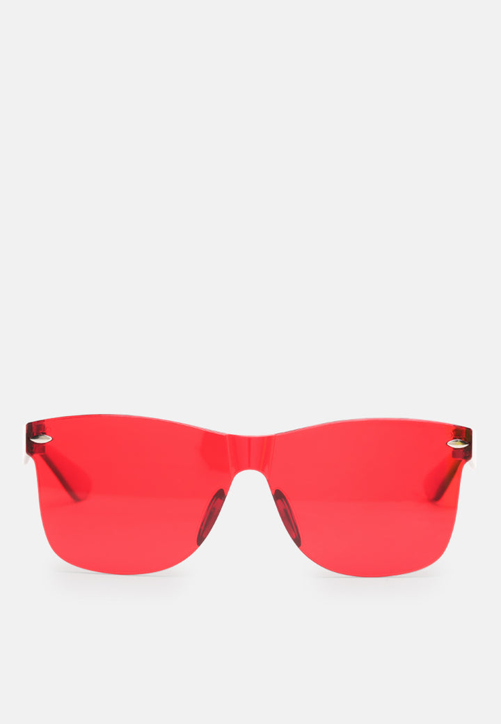 pop binge square frame sunglasses#color_red