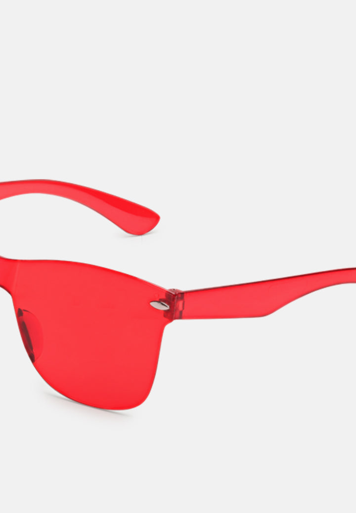 pop binge square frame sunglasses#color_red