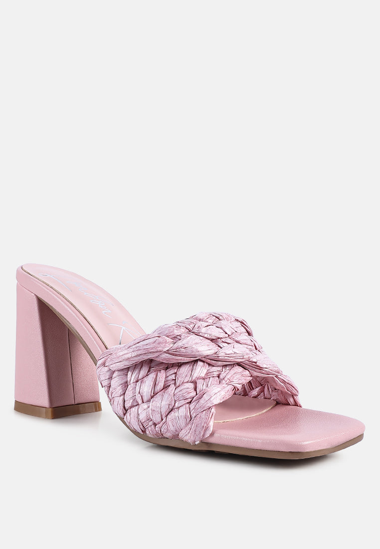 pout pro braided raffia block sandal#color_pink