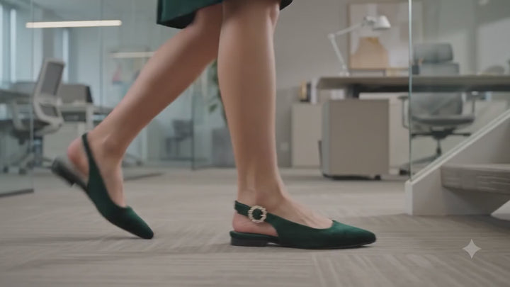dolan velvet slingback flat sandals#color_green