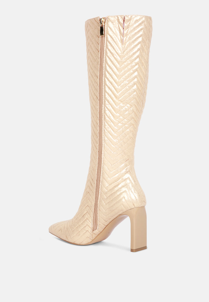 prinkles quilted high italian block heeled calf boots#color_beige