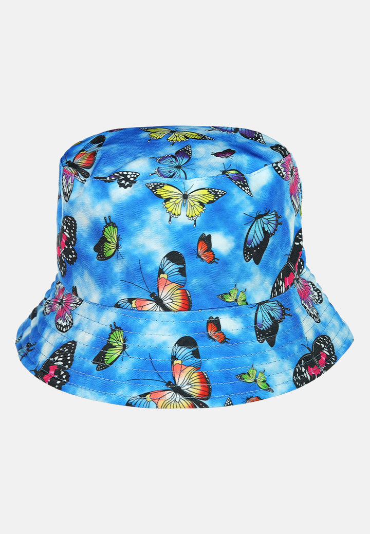printed bucket hat#color_butterfly 