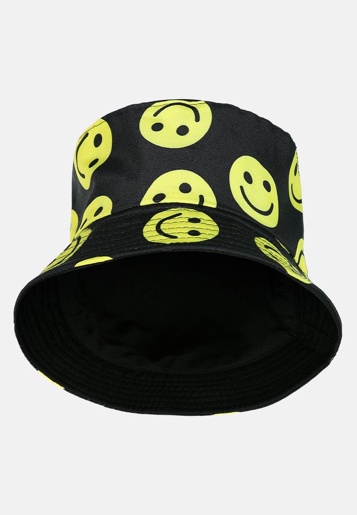 printed bucket hat#color_smiley