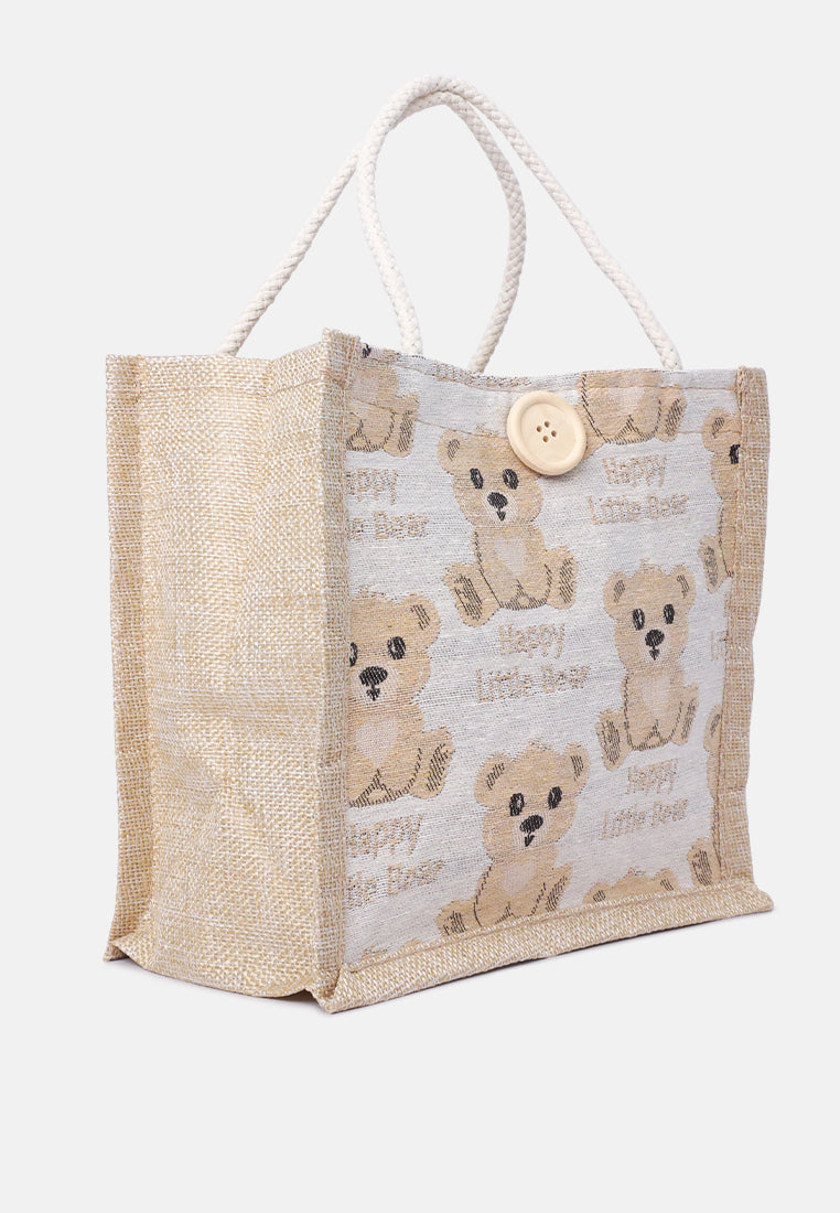 printed jute tote hand bags#color_off-white