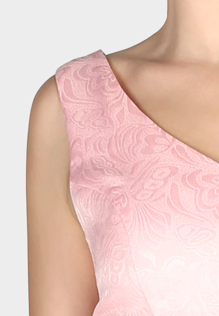 printed sleeveless mini dress#color_pink