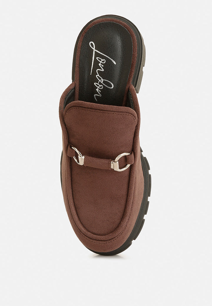 prosper velvet slip on mules by rag#color_brown