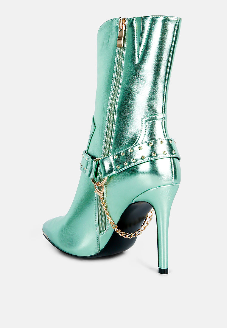 pro tip high heel ankle boots#color_green