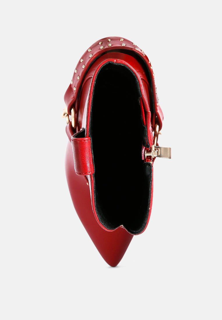 pro tip high heel ankle boots#color_red