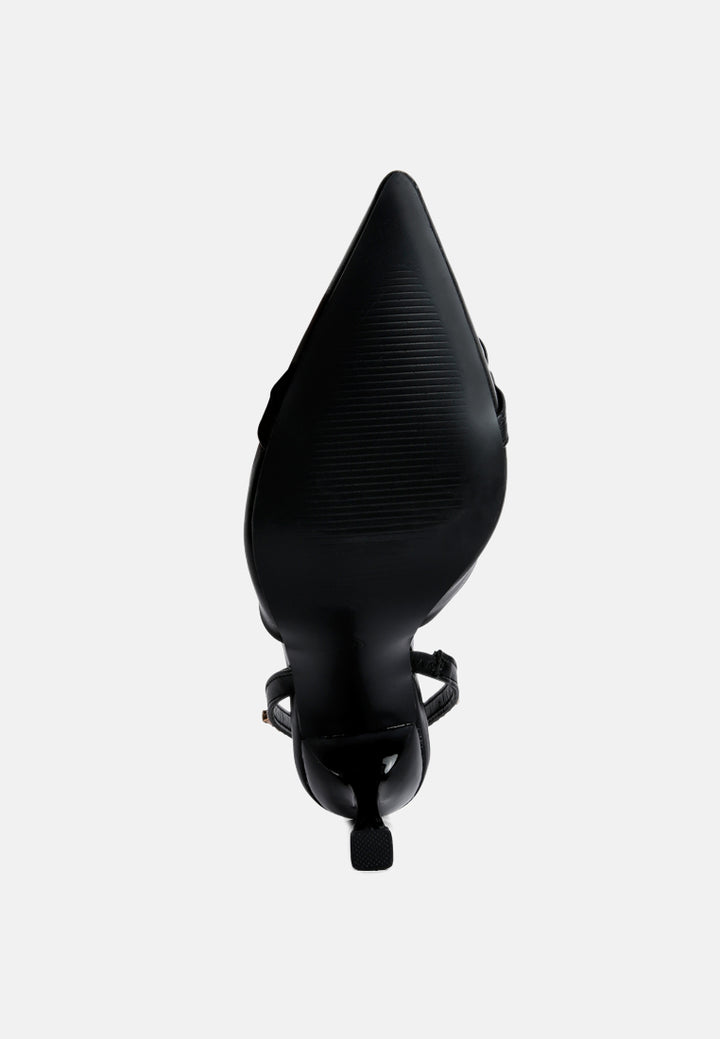 pull me diamante embellished chain sandals#color_black