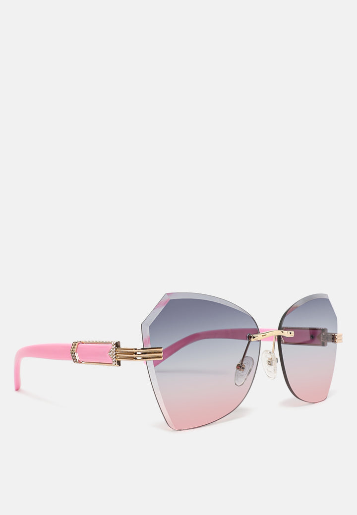 punk ombre butterfly sunglasses#color_pink grey