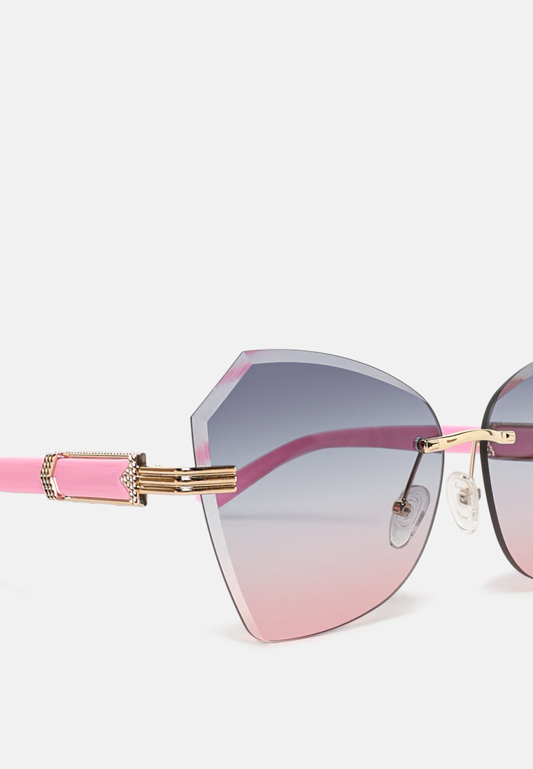 punk ombre butterfly sunglasses#color_pink grey