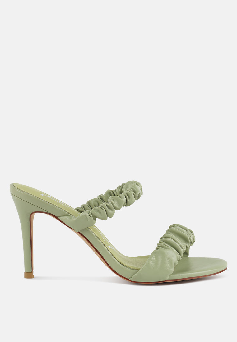 qualie gathered around slip-on heeled sandals#color_mint