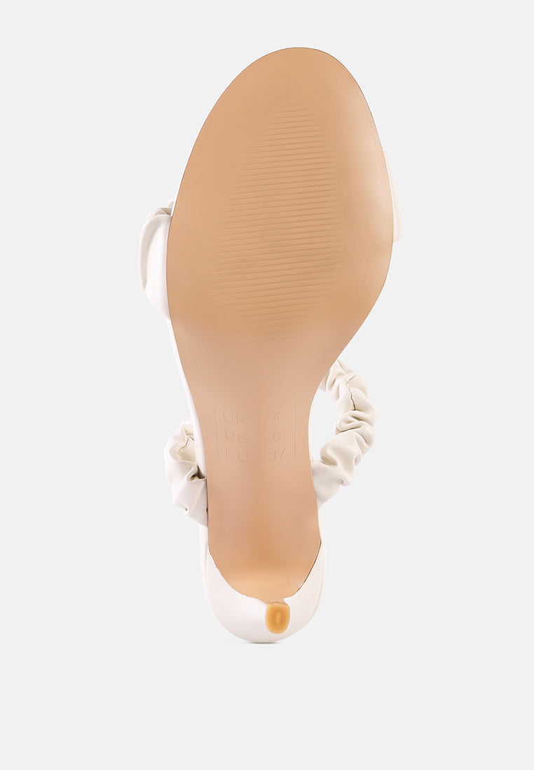 qualie gathered around slip-on heeled sandals#color_beige