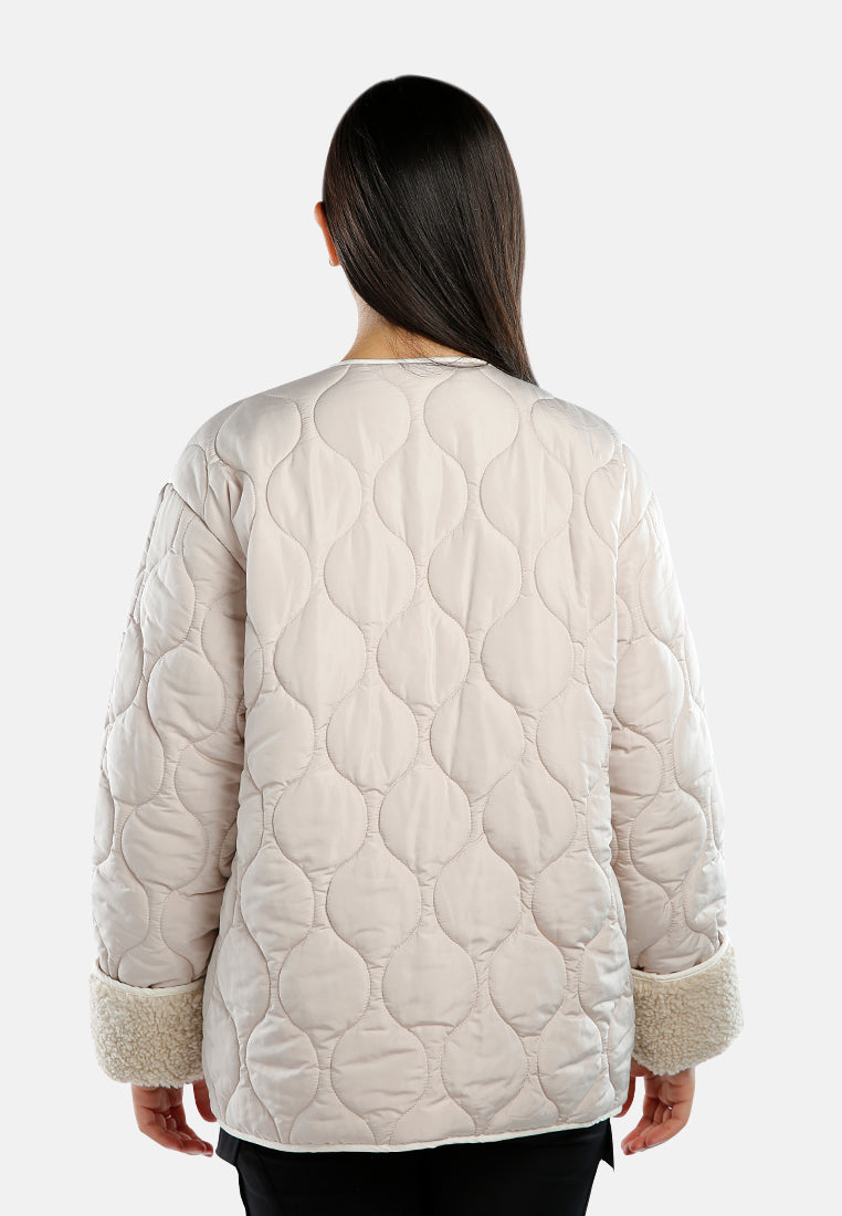 quilted button-up puffer jacket#color_stone