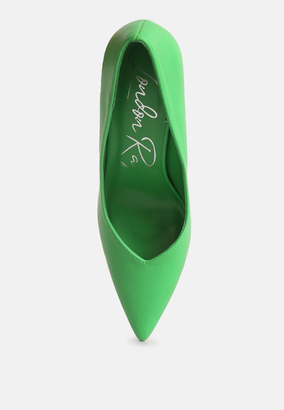 rarity point toe stiletto heeled pumps#color_green