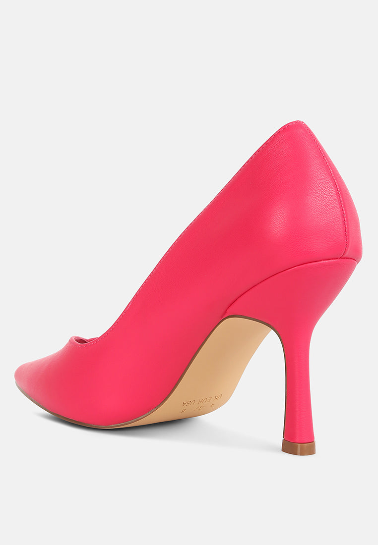 rarity point toe stiletto heeled pumps#color_pink