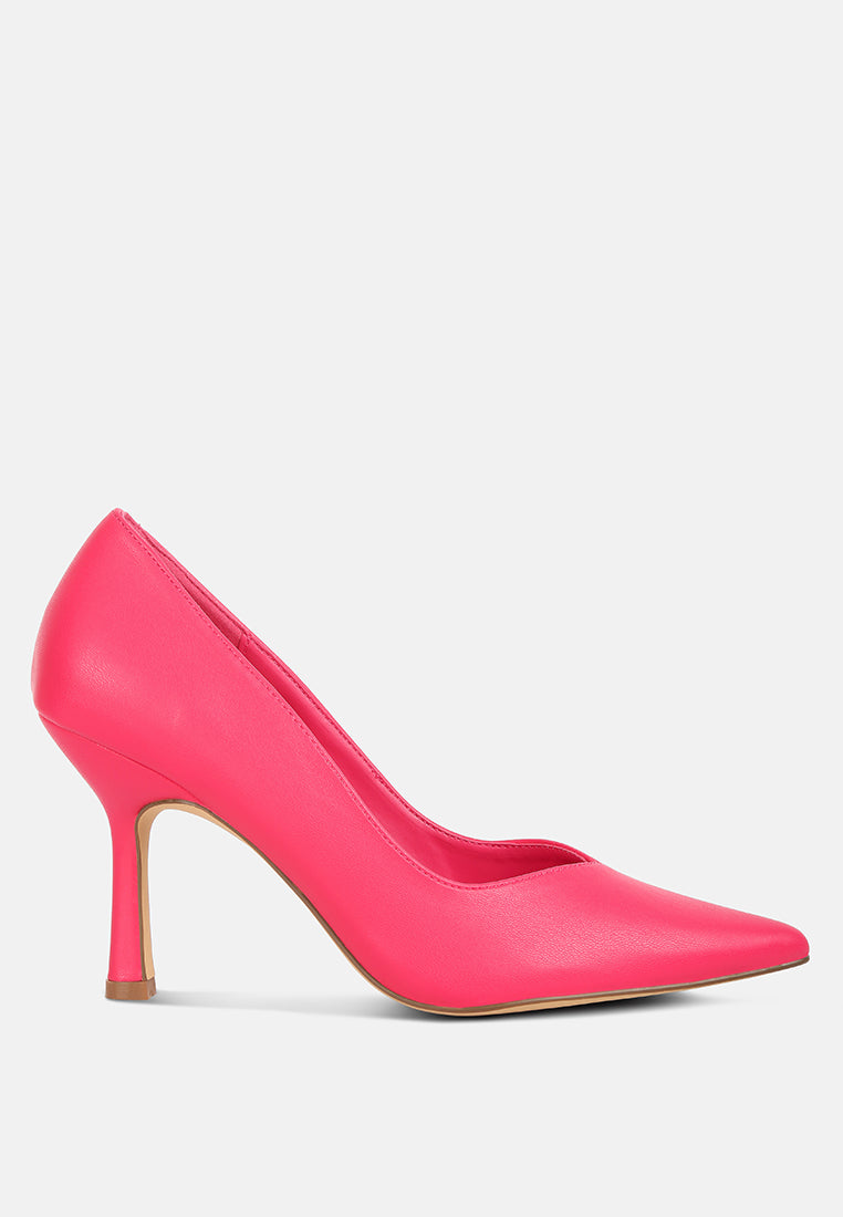 rarity point toe stiletto heeled pumps#color_pink
