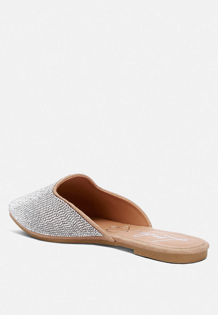 rhinestones mules by rag #color_beige