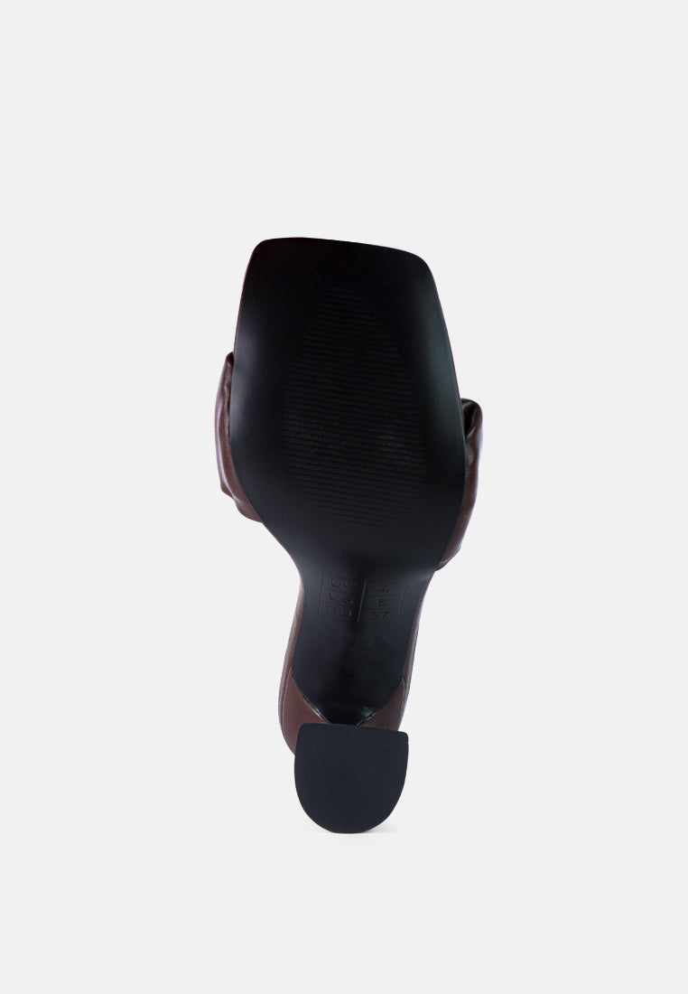 rebel spool heeled ruched sandals#color_espresso