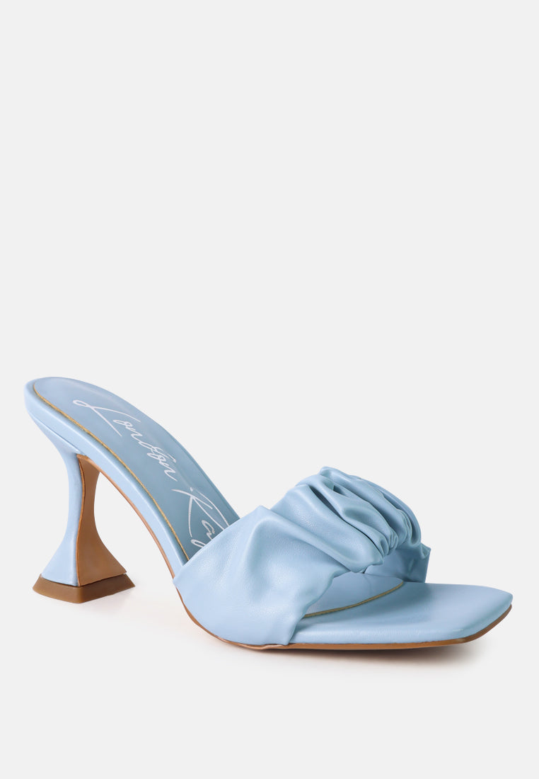 rebel spool heeled ruched sandals#color_blue