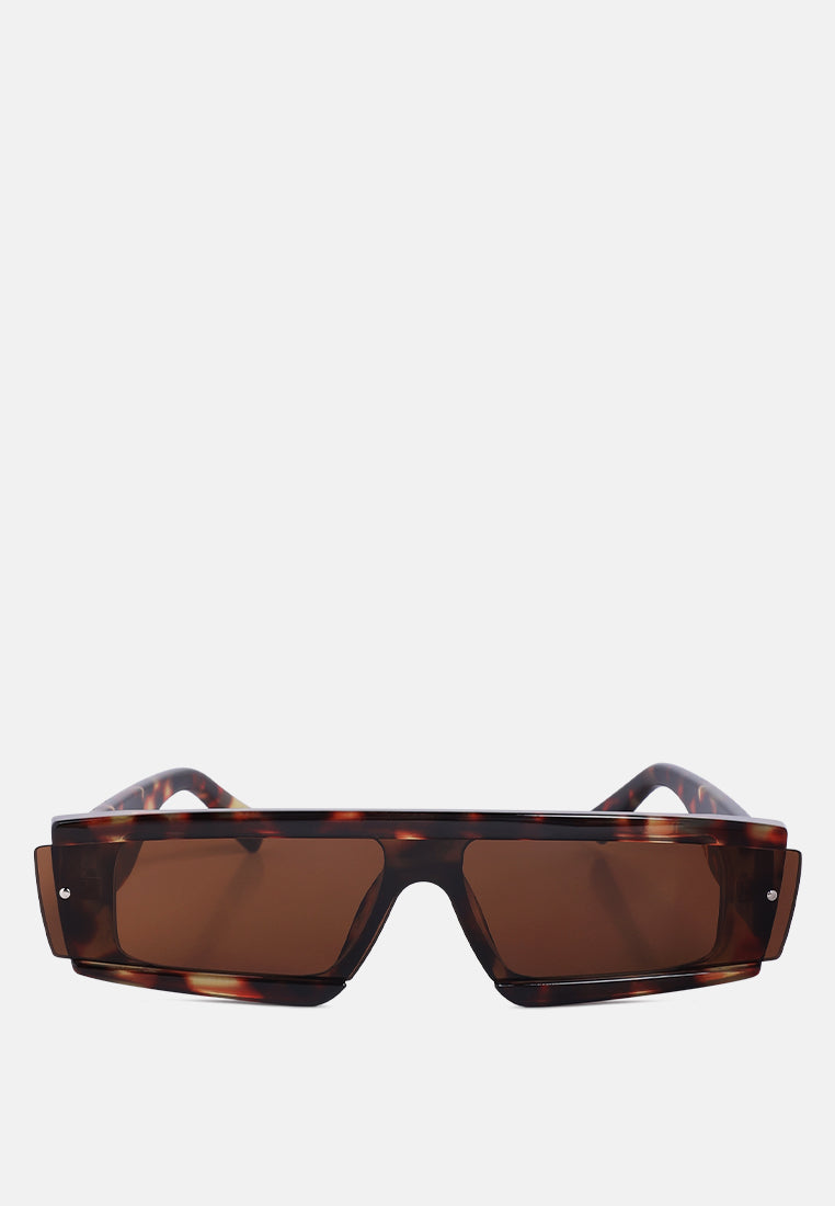 rectangle sunglasses#color_brown