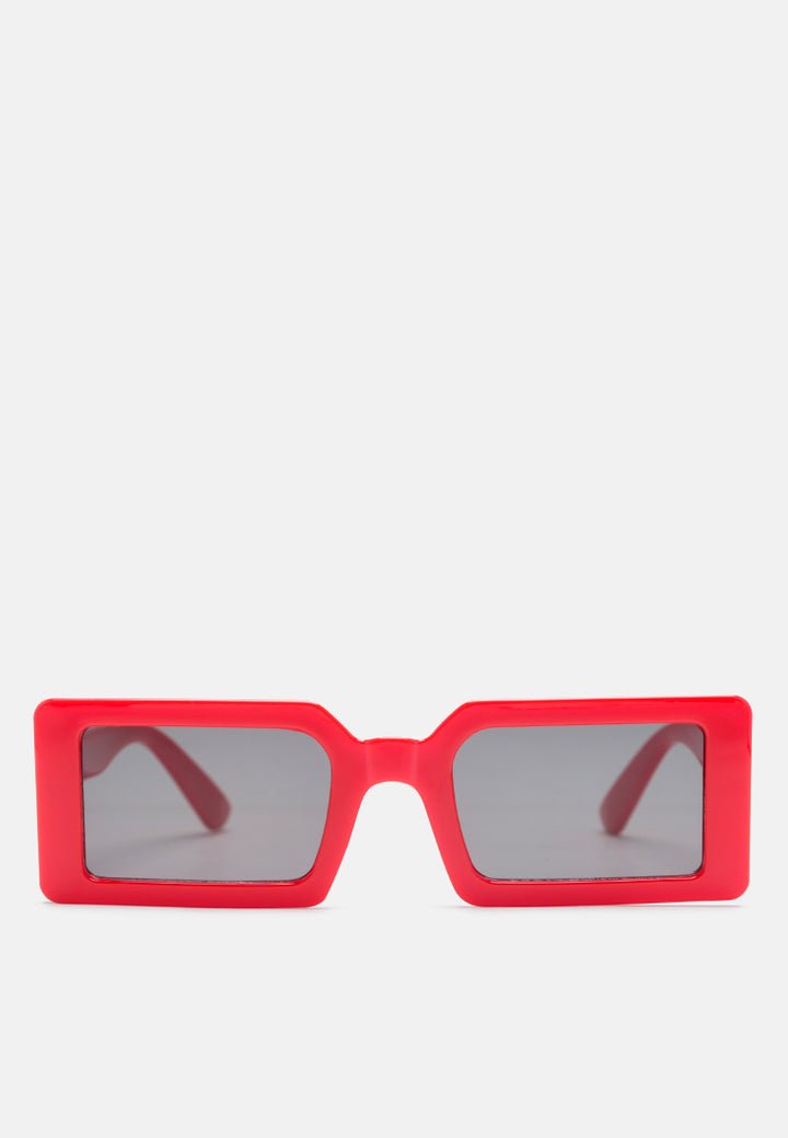 rectangular frame sunglasses#color_red
