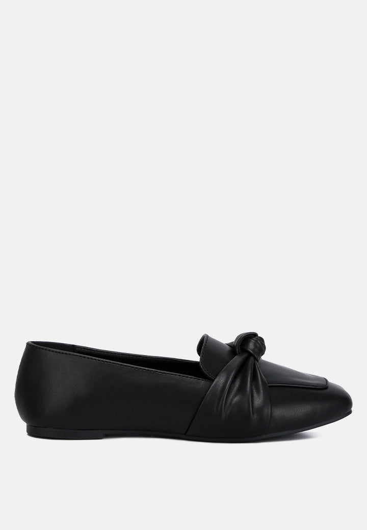 recycled faux leather flat loafers by ruw#color_black